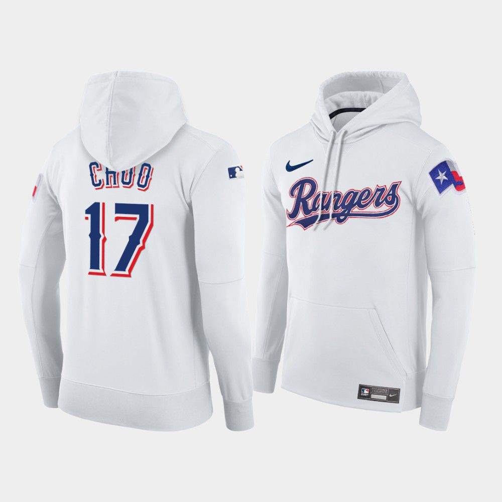 Men Texas Rangers #17 Choo white home hoodie 2021 MLB Nike Jerseys->miami marlins->MLB Jersey